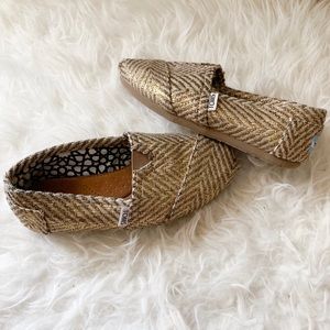 Gold Metallic Jute Women’s Classic TOMS